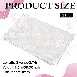Polyester-Netzstoffe mit Schmetterlingsmuster-Stickerei&nbsp;DIY-WH0759-32B