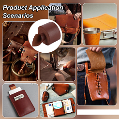 2.5 м односторонние ленты из искусственной кожи личи SRIB-WH0011-269C