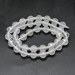 天然石翡翠ビーズ連売り  ラウンド  多面カット  8mm  穴：1mm  約37個/連  15.16インチ（38.5cm）&nbsp;G-K306-A23-8mm
