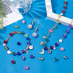 120 шт. волочильные станки прозрачные стеклянные круглые соединители подвески&nbsp;PALLOY-PHE00015