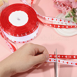 2 rollo de cinta de poliéster con estampado de corazones de 2 colores&nbsp;OCOR-CA0001-34
