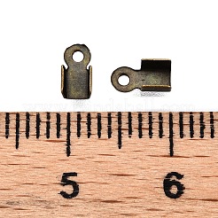 アイアン製コードエンドパーツ  アンティークブロンズ  5.5~6x3mm  穴：1.2mm&nbsp;IFIN-T021-01AB