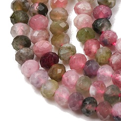 Fili di perle di tormalina multicolore naturale&nbsp;G-D110-E02-06