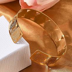 Braccialetti rigidi in acciaio inossidabile 304 con tema religioso per donna&nbsp;BJEW-Q011-01G