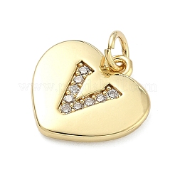 Pendentifs en laiton zircon cubique transparent&nbsp;KK-D229-01G-22