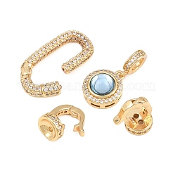 Плоские круглые латунные микропаве&nbsp;KK-U059-62G