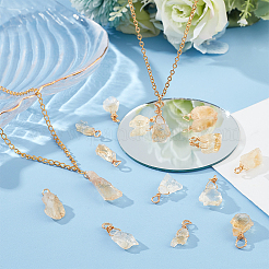 20 шт. кулоны из необработанного натурального цитрина FIND-DC0001-72