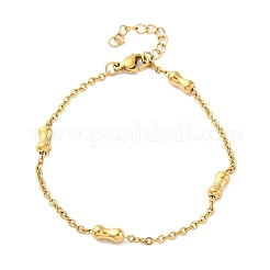 Браслеты-цепочки Rolo из нержавеющей стали 304 для женщин BJEW-C094-08G