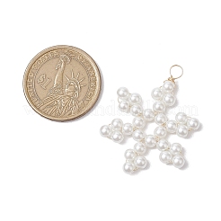 Кулоны из стекла с жемчугом и росписью для выпечки PALLOY-JF03087