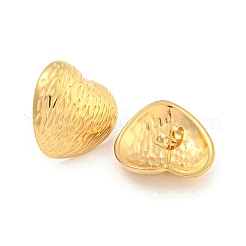 ハート 304 ステンレススチール イヤリング  女性用スタッドピアス  ゴールドカラー  19x20mm&nbsp;EJEW-L290-029G