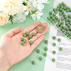 100 шт. бусины из полимерной глины со стразами&nbsp;RB-PH0001-43A