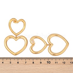 Серьги-гвоздики в форме полого сердца из нержавеющей стали 304 EJEW-Z096-03G