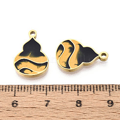 Подвески в форме тыквы из нержавеющей стали 304 с эмалью.&nbsp;STAS-T073-12G