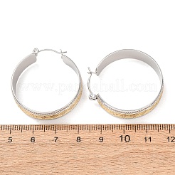 Boucles d'oreilles créoles en acier inoxydable 304 pour femmes&nbsp;SA-CBA4160-24GP