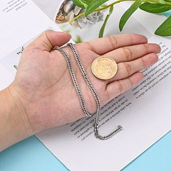 Устойчивые к потускнению мужские ювелирные изделия из нержавеющей стали 304 с двойными звеньями панцирных цепей&nbsp;CHS-A003C-0.8mm