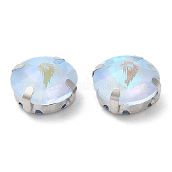 Мокко флуоресцентный(ми) плоский круглый пришитый страз GGLA-M006-02A-P01