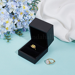 Шкатулки для хранения одного кольца из искусственной кожи&nbsp;CON-WH20010-02D