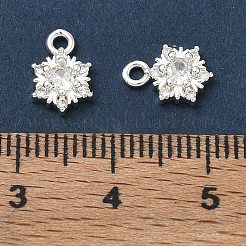 Ciondoli in ottone zirconi chiari micro pavé&nbsp;CU-CBAB0CF-23S