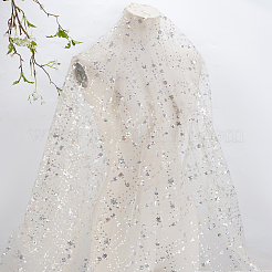 Кружевная ткань из полиэстера с блестками&nbsp;DIY-WH0622-147A