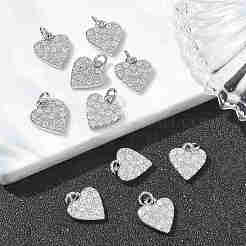 Valentinstag-Anhänger aus Messing mit klaren Zirkonia&nbsp;XGRQ3K134-539P