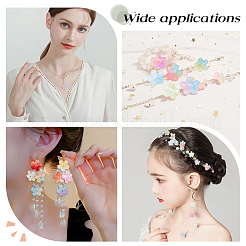 300 шт. двухцветные стеклянные колпачки для бусин&nbsp;GLAA-GO0001-26