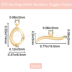 1 Stück: 925 Knebelverschlüsse aus Sterlingsilber&nbsp;STER-BBC0007-51G