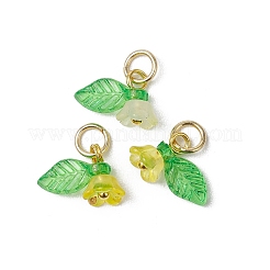 36 шт. матовые акриловые подвески в виде цветов и листьев&nbsp;PALLOY-JF03552