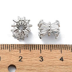 Покрытие стойки латунь микропаве прозрачные кубические циркониевые бусины&nbsp;KK-U014-05P