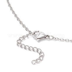304 Edelstahl leere Makramee Tasche Stern Mond Anhänger Kabel Kette Halskette machen&nbsp;NJEW-JN05281-01