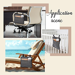Sac de rangement suspendu pour chaise de plage en tissu&nbsp;AJEW-WH20054-196C