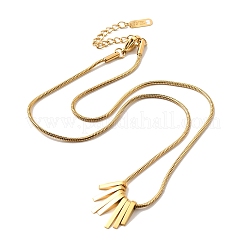 Ионное покрытие(ip) 304 нержавеющая сталь нагрудные ожерелья NJEW-P290-04G