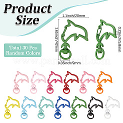 30 шт. окрашенный распылением сплав с поворотным замком-карабином FIND-SC0016-05