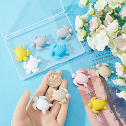 12 шт. 6 цвета черепаха пищевые экологически чистые силиконовые фокусные бусины SIL-SC0001-88