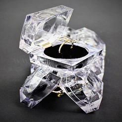 10 Stück transparente Ringboxen aus Kunststoff&nbsp;OBOX-LP0001-03