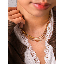 Colliers à chaîne simple en acier inoxydable 304 pour femmes&nbsp;WG5FF3F-01