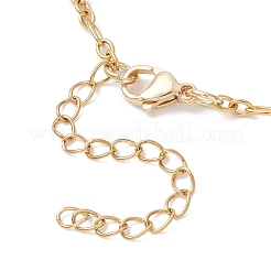 Изготовление браслета-цепочки из нержавеющей стали 304 в форме листа AJEW-JB01433