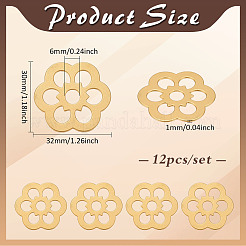 12 шт. латунные плоские шайбы KK-PH0013-58G