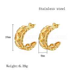 Серьги-гвоздики в форме сердца из нержавеющей стали 304 TF9236-02