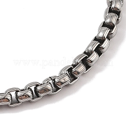 304 нержавеющая сталь цепочка с драконьей головой коробка ожерелья викингов мьёльнир молот тора кулон для мужчин NJEW-K278-03AS