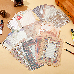 Цветочные кружевные бумажные блокноты для скрапбукинга AJEW-FH0007-65