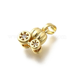 Ottone micro spianare fascino zirconi&nbsp;KK-P295-23G