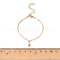 Браслеты с круглыми бусинами из нержавеющей стали 304&nbsp;LS-BJEW-G748-01G