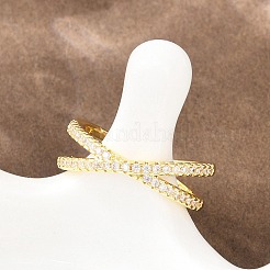 Bagues en laiton avec zircone cubique de micro pave&nbsp;RJEW-D340-01G-03