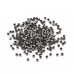 Perline a crimpare rondelle in ottone tono canna di fucile&nbsp;X-E002-NFB