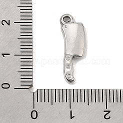 304ステンレスペンダント  キッチンナイフのチャーム  ステンレス鋼色  21.5x7x2mm  穴：1.4mm&nbsp;SA-CBA0563-12P