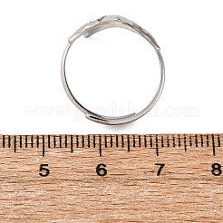 Кольца-манжеты из нержавеющей стали 304 с регулируемой открытой окантовкой&nbsp;RJEW-C083-19P-01