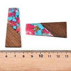 Подвески из непрозрачной смолы и ореха RESI-T058-04I