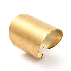 304 anillo de puño abierto de acero inoxidable, anillo ancho liso, dorado, nosotros tamaño 8 1/4 (18.3 mm)