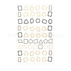 Блестящие водяные знаки слайдер художественные наклейки, 3d наклейки для ногтей горячего тиснения, самоклеящийся, для украшения маникюра, Геометрический рисунок, 122x76 мм