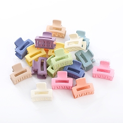 Rechteckige Krallenhaarspangen aus Kunststoff, mit  eisernem Zubehör, kantille, für Mädchen, Mischfarbe, 25 mm
